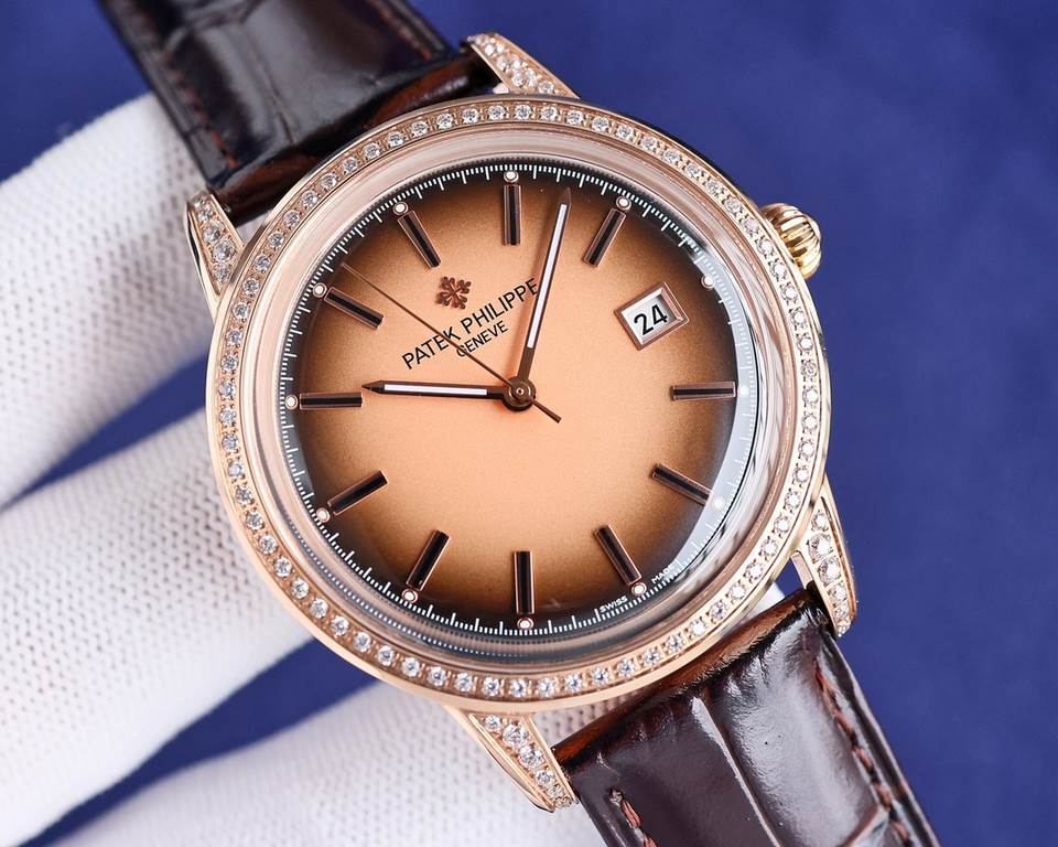 2022  Patek Philippe, hot new style, Patek Philippe new pot cover, took up to 6 months! Ultra-thin men's automatic mechanical wristwatch, using imported original 9015  movement, 28,800 vibrations per hour, zero return  q