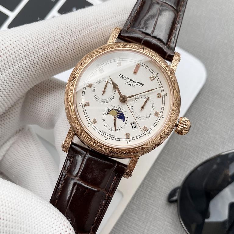 Patek Philippe's hand-engraved watch is a stunning new addition to the Calatrava collection.The elegant and versatile Calatrava with its engraved case has a very personalized look, and at 42 mm, it fits a man's hand, whi