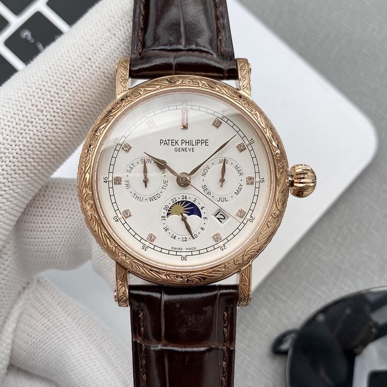 Patek Philippe's hand-engraved watch is a stunning new addition to the Calatrava collection.The elegant and versatile Calatrava with its engraved case has a very personalized look, and at 42 mm, it fits a man's hand, whi