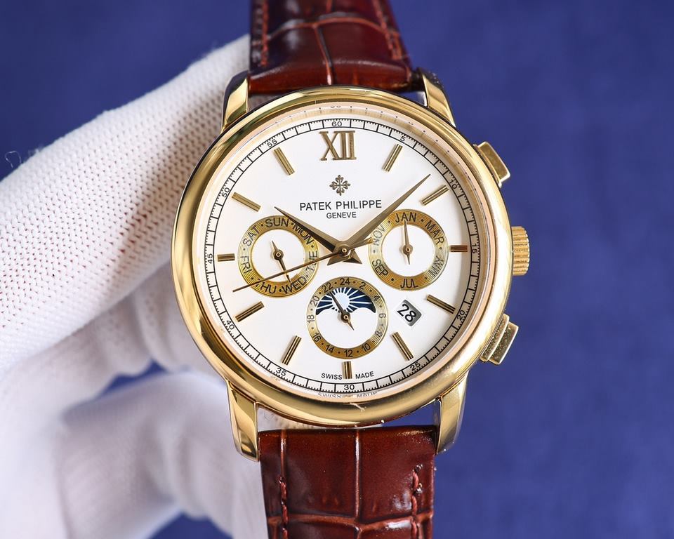 ][Rose][Rose] 2023 new listing   Patek Philippe (real picture) Patek Philippe Aristocratic works of art! With imported 9100 multifunctional movement (0 returns ) ① Functions (Day of the week, Star, Calendar, MonthMoonSun