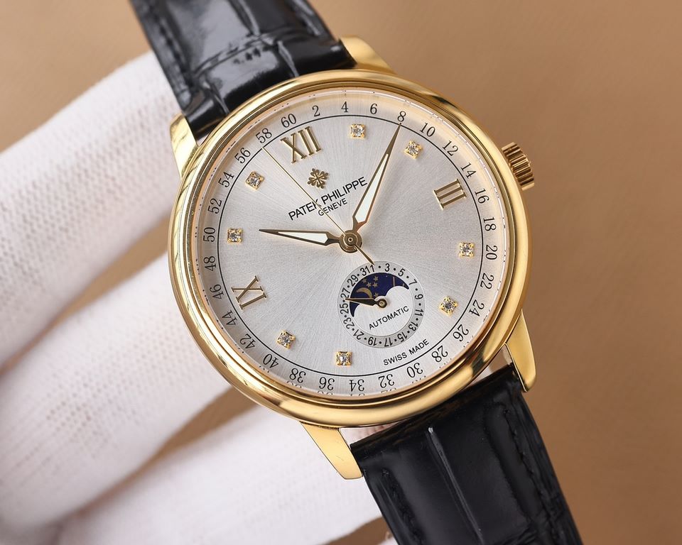 Patek Philippe. Taiwan factory force, the highest version of the market Patek Philippe historical masterpieces the latest recommended models, Patek Philippe. Moonphase. Men's watches  simple but not lose the atmosphere [