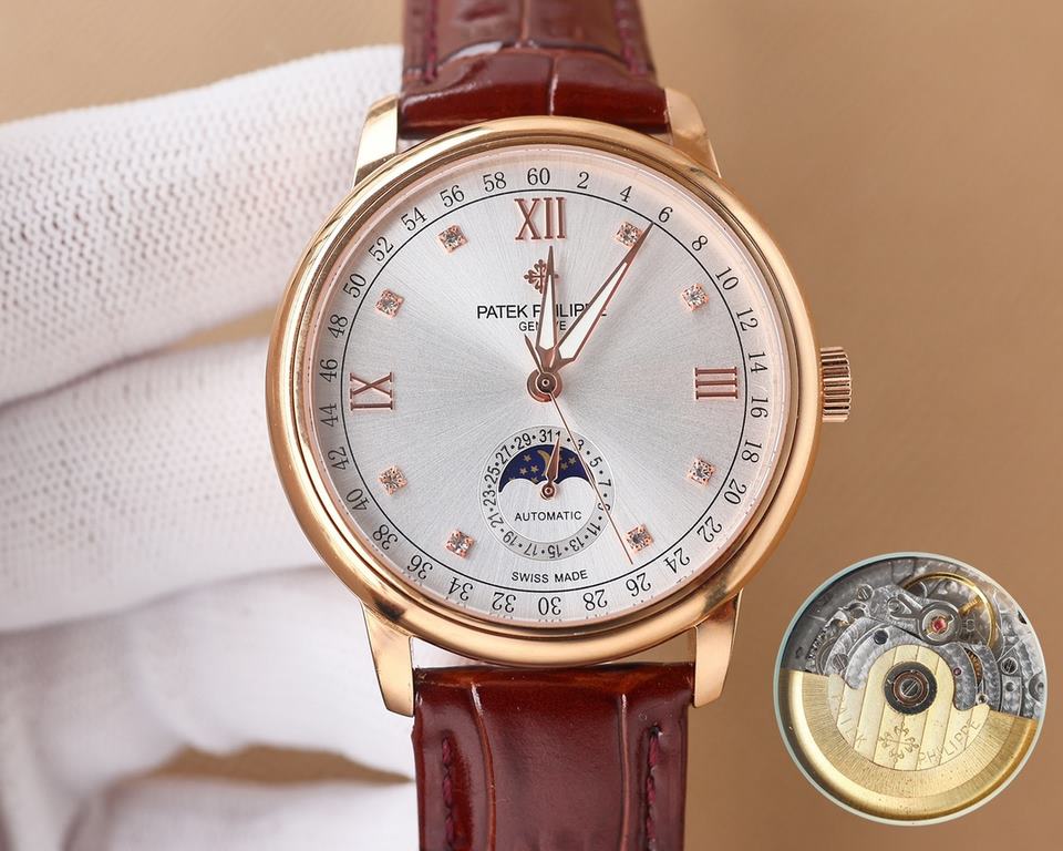 Patek Philippe. Taiwan factory force, the highest version of the market Patek Philippe historical masterpieces the latest recommended models, Patek Philippe. Moonphase. Men's watches  simple but not lose the atmosphere [