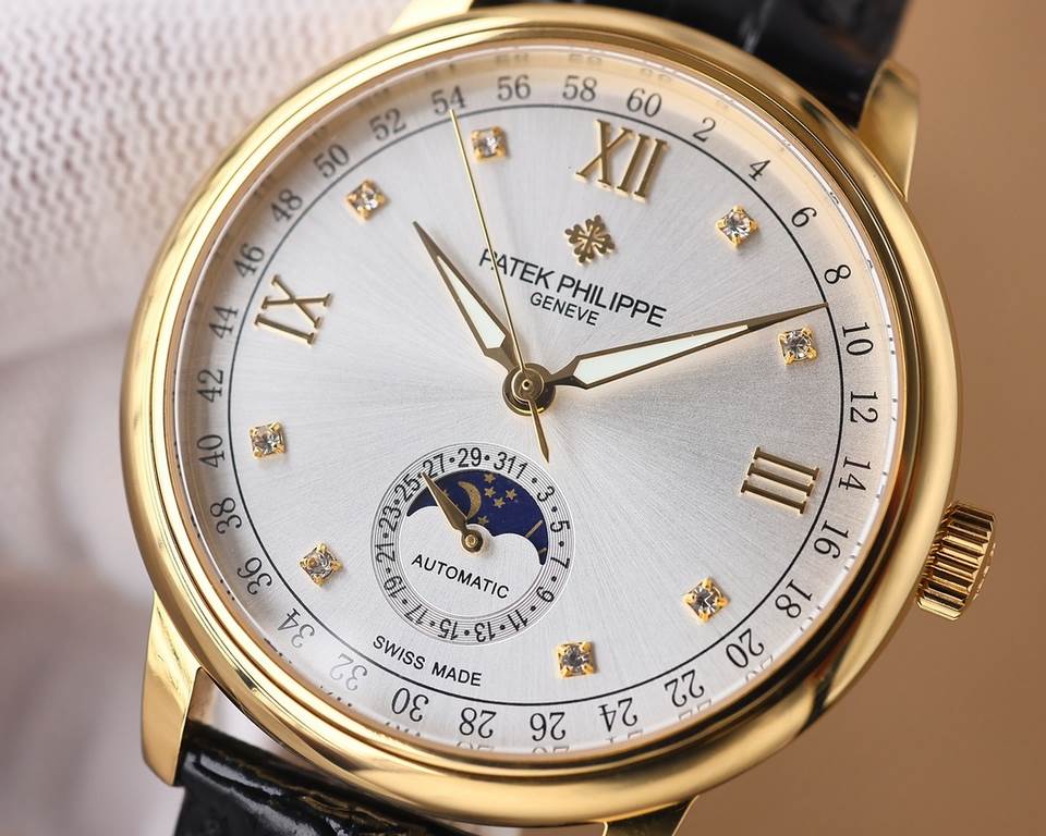 Patek Philippe. Taiwan factory force, the highest version of the market Patek Philippe historical masterpieces the latest recommended models, Patek Philippe. Moonphase. Men's watches  simple but not lose the atmosphere [