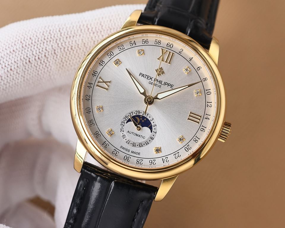 Patek Philippe. Taiwan factory force, the highest version of the market Patek Philippe historical masterpieces the latest recommended models, Patek Philippe. Moonphase. Men's watches  simple but not lose the atmosphere [