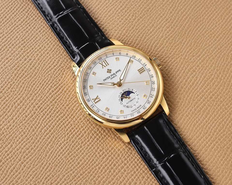 Patek Philippe. Taiwan factory force, the highest version of the market Patek Philippe historical masterpieces the latest recommended models, Patek Philippe. Moonphase. Men's watches  simple but not lose the atmosphere [