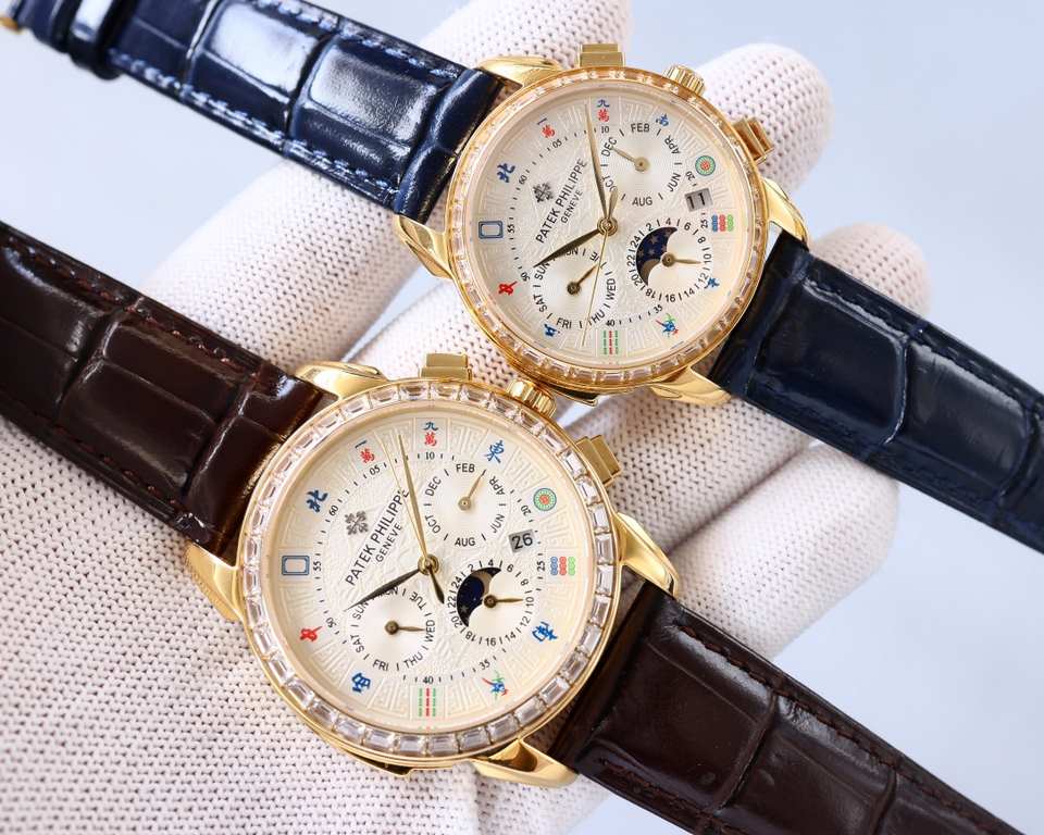 Patek Philippe PATEKPHILIPPE Overseas Edition, 1851 Patek founder Anthony launched the mahjong classical couple series of wristwatches, will be a hit, in the London World Expo was selected by Queen Victoria of England, t