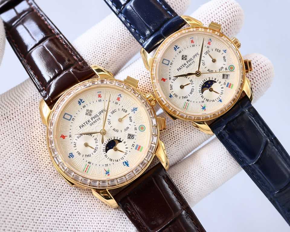 Patek Philippe PATEKPHILIPPE Overseas Edition, 1851 Patek founder Anthony launched the mahjong classical couple series of wristwatches, will be a hit, in the London World Expo was selected by Queen Victoria of England, t