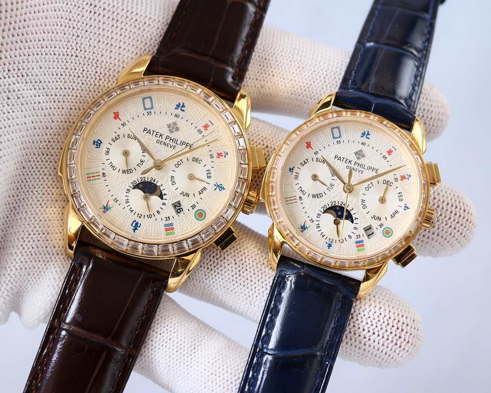 Patek Philippe PATEKPHILIPPE Overseas Edition, 1851 Patek founder Anthony launched the mahjong classical couple series of wristwatches, will be a hit, in the London World Expo was selected by Queen Victoria of England, t