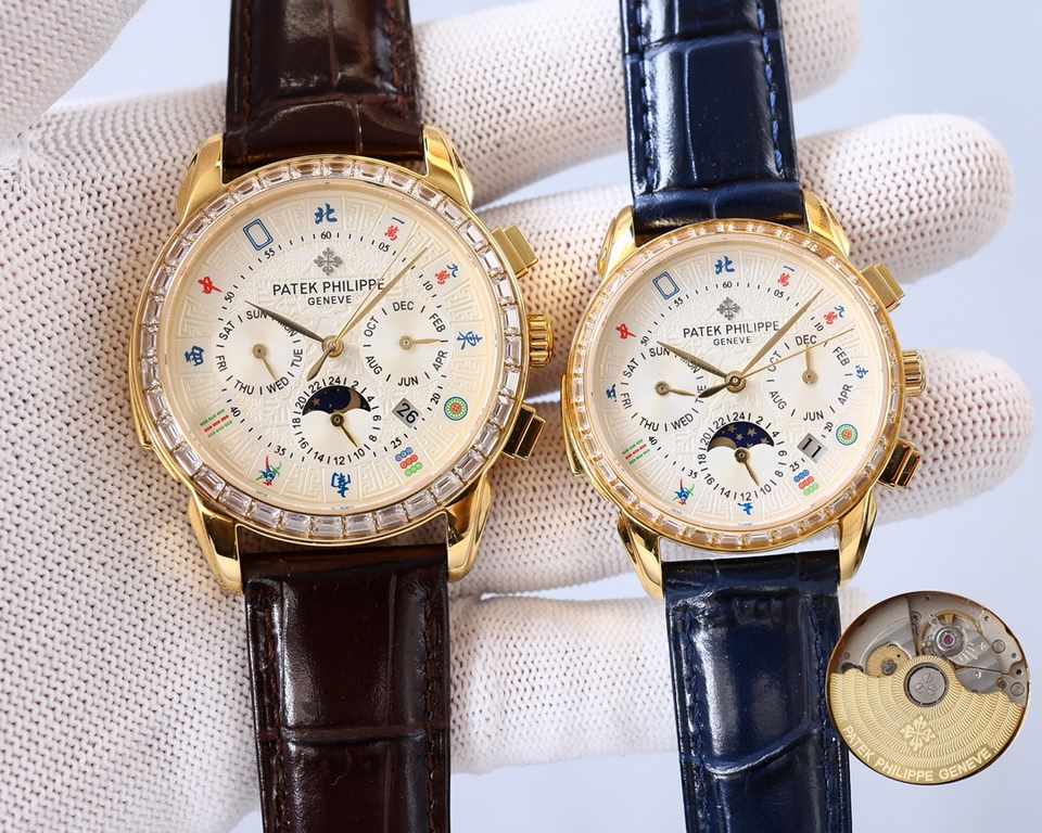 Patek Philippe PATEKPHILIPPE Overseas Edition, 1851 Patek founder Anthony launched the mahjong classical couple series of wristwatches, will be a hit, in the London World Expo was selected by Queen Victoria of England, t