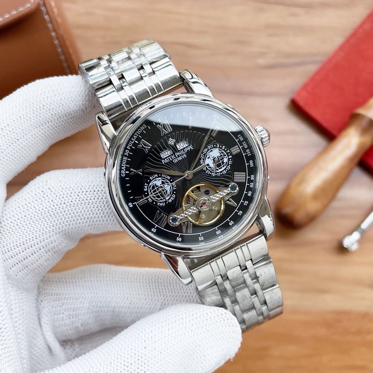 Men's favorite multi-function watch  Newest】：Patek Philippe  Best Design Exclusive First 【Type】：Boutique men's watches[Strap] Genuine cowhide leather strap[Movement] High-end automatic mechanical movement[Mirror] mineral