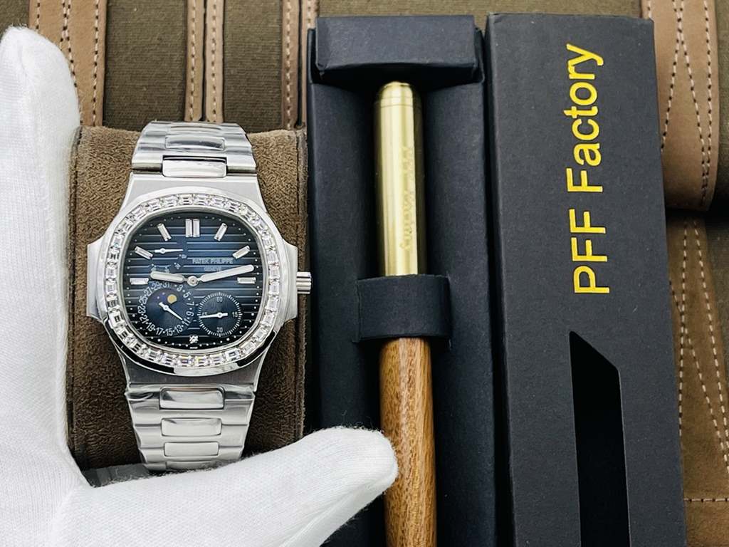 PFF Factory221 Recommended] V3 upgraded version [the highest quality version on the market] Patek Philippe Patek Philippe Sporting Collection (Nautilus) 5724 (Bastard) Pearl Tourbillon! Patekphilippe Patekphilippe Sports