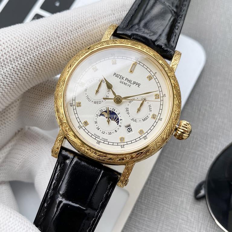 Patek Philippe's hand-engraved watch is a stunning new addition to the Calatrava collection.The elegant and versatile Calatrava with its engraved case has a very personalized look, and at 42 mm, it fits a man's hand, whi