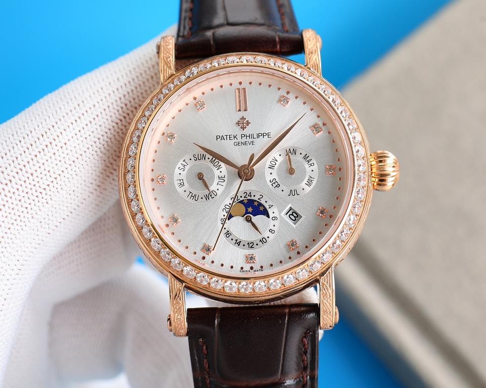 Patek Philippe Patek Philippe Complications - Purely Handcrafted - Floral Engraved - is a stunning 42mm watch that fits the popular male hand size and is very business as well as casual. The entire case of the watch is h