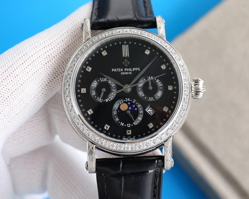 Patek Philippe Patek Philippe Complications - Purely Handcrafted - Floral Engraved - is a stunning 42mm watch that fits the popular male hand size and is very business as well as casual. The entire case of the watch is h