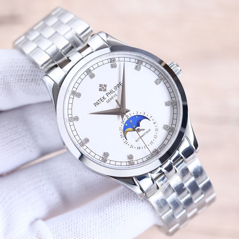 . Patek Philippe PATEK PHILIPPE. 2 0 2  1 Launched the new - Patek Philippe - Moon Phase Men's Watch Simple and not lose the atmosphere [Victory] Carrying accurate Swiss ETA2824-2 movement (6-word position true calendar 