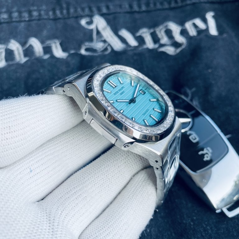 New Tiffany Literal Brand PATEK PHILIPPE Patek Philippe      Collection Nautilus, the king of steel watches.  movement equipped with top imported mechanical movement Selling point steel band in the bead diamond is stone 