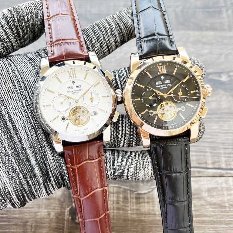 Complicated Timepieces Luxurious AtmosphereClassic New ArrivalsNew】 Patek Philippe Multifunctional Boutique Large flywheel designType】：Boutique men's watchesStrap] Genuine cowhide leather strap【Movement】：High-end automat