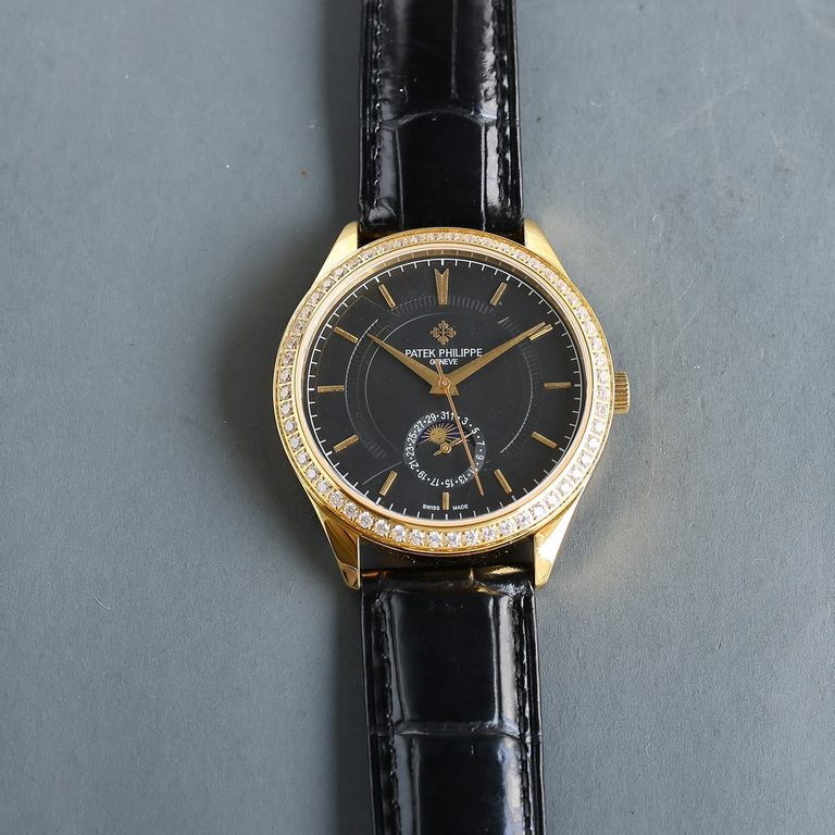 New first 2023 hot new Patek Philippe   upgrade true moon phase function watch series, ushered in a new member. The word fashion high-end atmosphere, using a unique Swiss ETA2824-2 special movement (zero repair), frequen