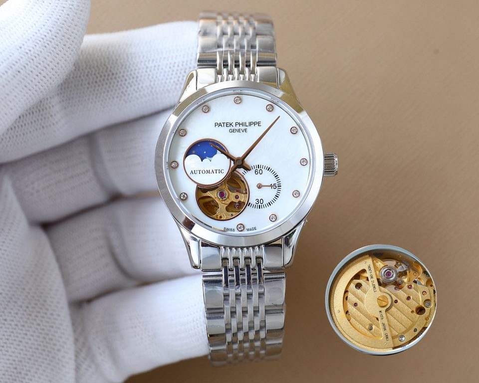 Same.Brand Patek Philippe - PatekPhilippe  Style New ladies' mechanical wristwatchMovement Imported Citizen mechanical movementMirror sapphire glass  top quality products boutique constantly