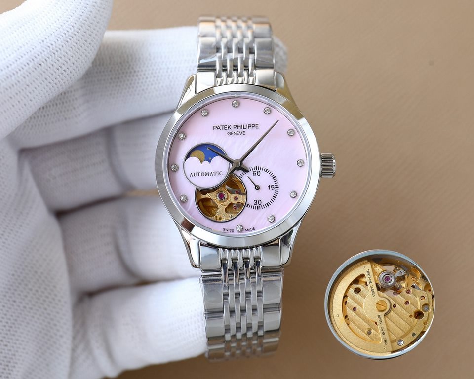 Same.Brand Patek Philippe - PatekPhilippe  Style New ladies' mechanical wristwatchMovement Imported Citizen mechanical movementMirror sapphire glass  top quality products boutique constantly