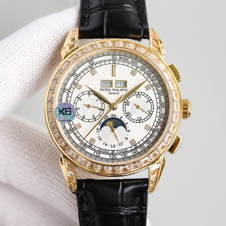 Market exclusive, took 2 years, customized version of the South African diamonds is here, composed of 20 different diamonds, colorful, the buckle is also embellished with 21 diamonds, Patek. Patek Philippe Grande Complic