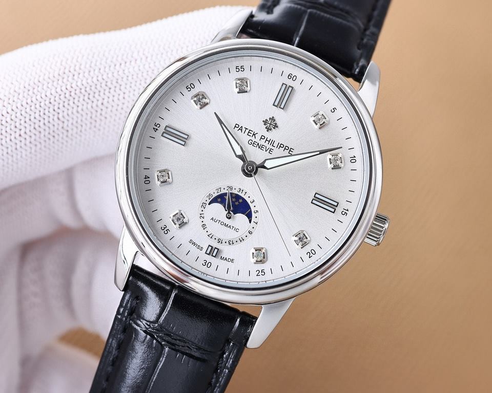 .  ② ④       Patek Philippe Patek Philippe Men's Watches  ． The Moonphase collection, in keeping with Patek Philippe's tradition of aesthetically combining a 6-position calendar with the popular sun, moon and astrologica