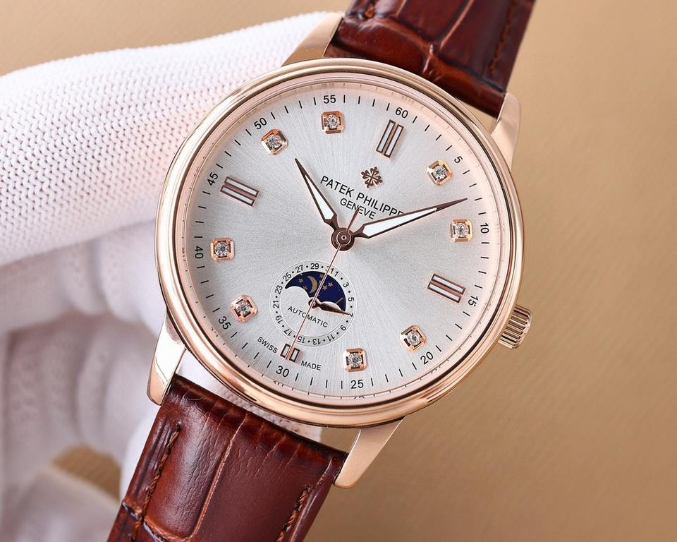 .  ② ④       Patek Philippe Patek Philippe Men's Watches  ． The Moonphase collection, in keeping with Patek Philippe's tradition of aesthetically combining a 6-position calendar with the popular sun, moon and astrologica