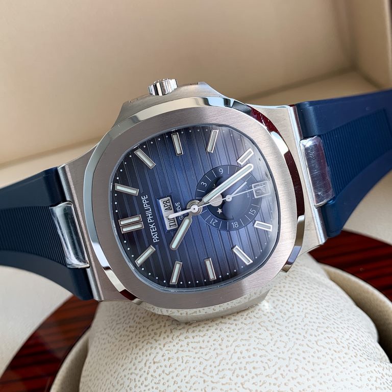 The Patek Philippe Nautilus is a watch with a sturdy construction, a unique personality, and a price tag that is not too expensive compared to other styles of PP. This model doesn't have too many chronograph functions, b