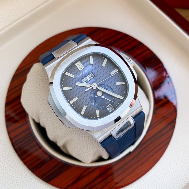 The Patek Philippe Nautilus is a watch with a sturdy construction, a unique personality, and a price tag that is not too expensive compared to other styles of PP. This model doesn't have too many chronograph functions, b