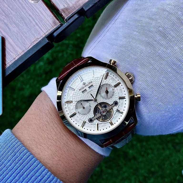 Brand Patek Philippe (multi-function flywheel new, business and leisure) luxury atmosphere Type boutique men's watches (new) Strap genuine cowhide strap (comfortable)  361 steel strap (durable) Movement advanced mechanic