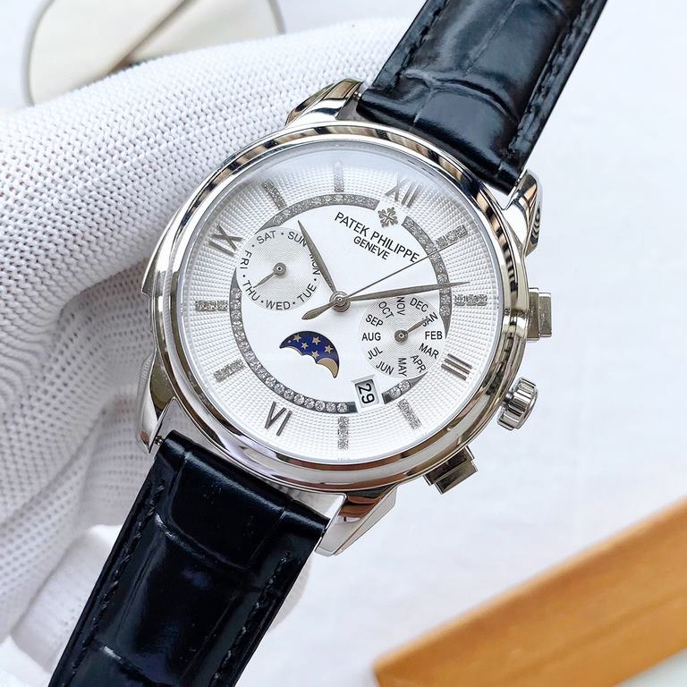 White. Gold   Patek Philippe Patek Philippe Complications Chronograph Collection Shockingly Launched, Perpetual Calendar Couple's Watch! Little Red Book Explosion   Multifunction watch! Details1  equipped with the origin