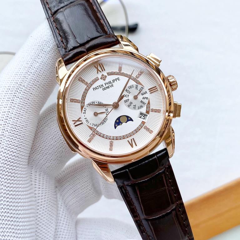 White. Gold   Patek Philippe Patek Philippe Complications Chronograph Collection Shockingly Launched, Perpetual Calendar Couple's Watch! Little Red Book Explosion   Multifunction watch! Details1  equipped with the origin