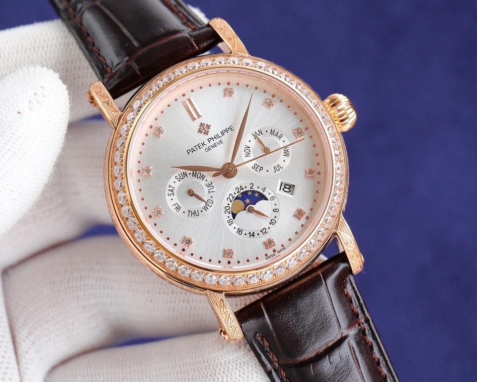 [[Rose][Rose] Patek Philippe Patek Philippe Complications Series - Pure Handmade - Floral Engraved Watches - stunning debut, 42 mm watch diameter suitable for the mass of male hand size, very business can also be casual.