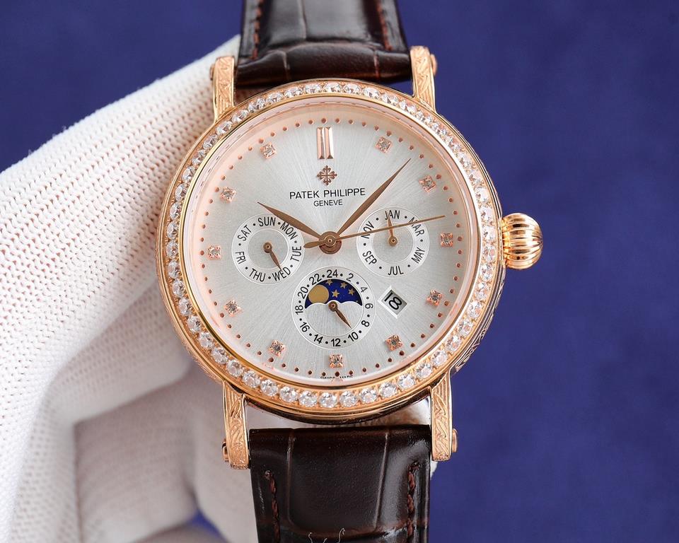 [[Rose][Rose] Patek Philippe Patek Philippe Complications Series - Pure Handmade - Floral Engraved Watches - stunning debut, 42 mm watch diameter suitable for the mass of male hand size, very business can also be casual.