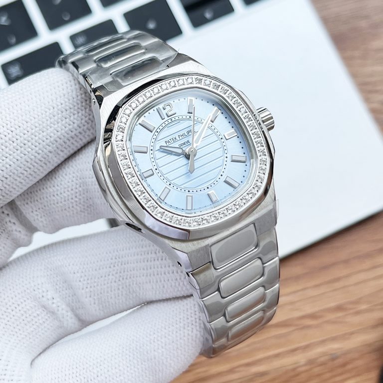 Photographed in the fleshBrand PATEK PHILIPPEType [Cool] Women's WatchCase 316 stainless steel (high quality workmanship)Strap top quality 316 steelMovement Highly customized automatic mechanical movement (stable timekee