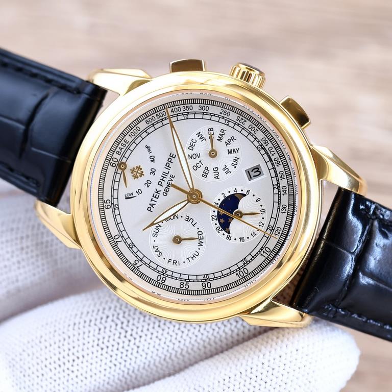 2022 New listing   Patek Philippe (real picture) Patek Philippe The aristocrat's work of art! With imported 9100 kinetic multi-function 7-hand movement (0 repairs) ① Functions (kinetic, 24 hours, day of the week, star, m