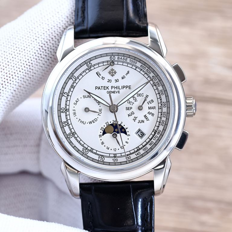 2022 New listing   Patek Philippe (real picture) Patek Philippe The aristocrat's work of art! With imported 9100 kinetic multi-function 7-hand movement (0 repairs) ① Functions (kinetic, 24 hours, day of the week, star, m