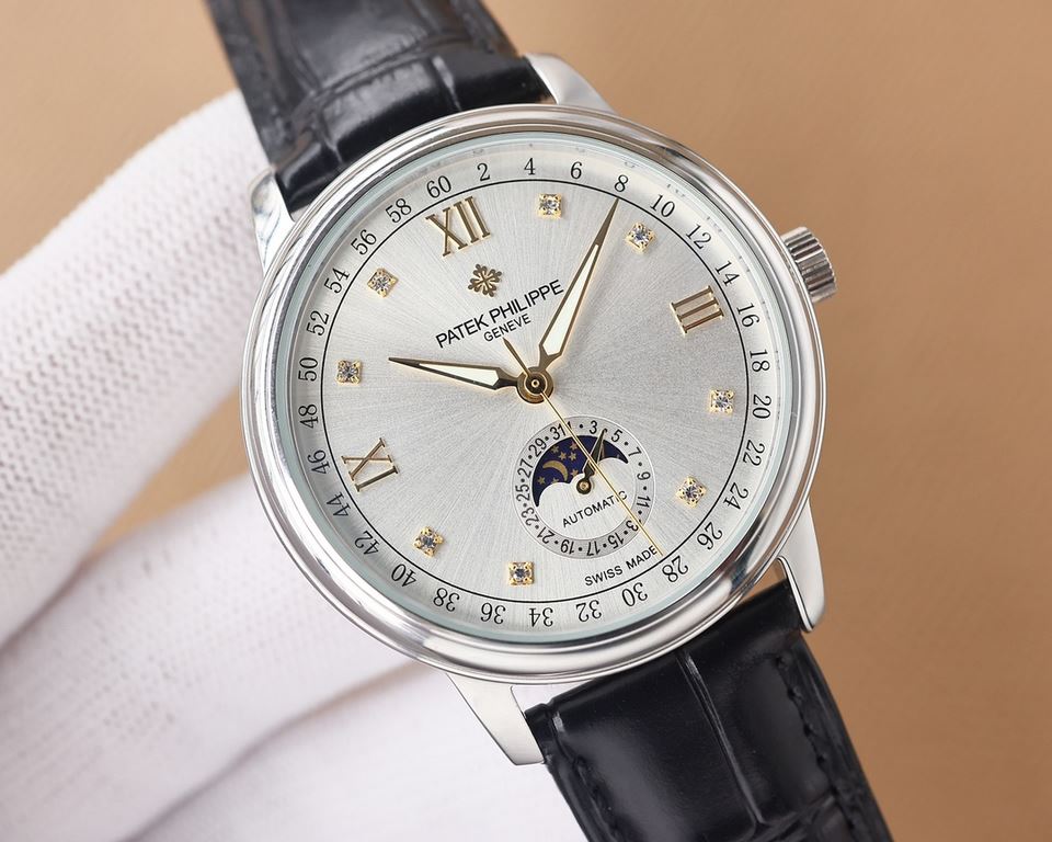 Patek Philippe. Taiwan factory force, the highest version of the market Patek Philippe historical masterpieces the latest recommended models, Patek Philippe. Moonphase. Men's watches  simple but not lose the atmosphere [