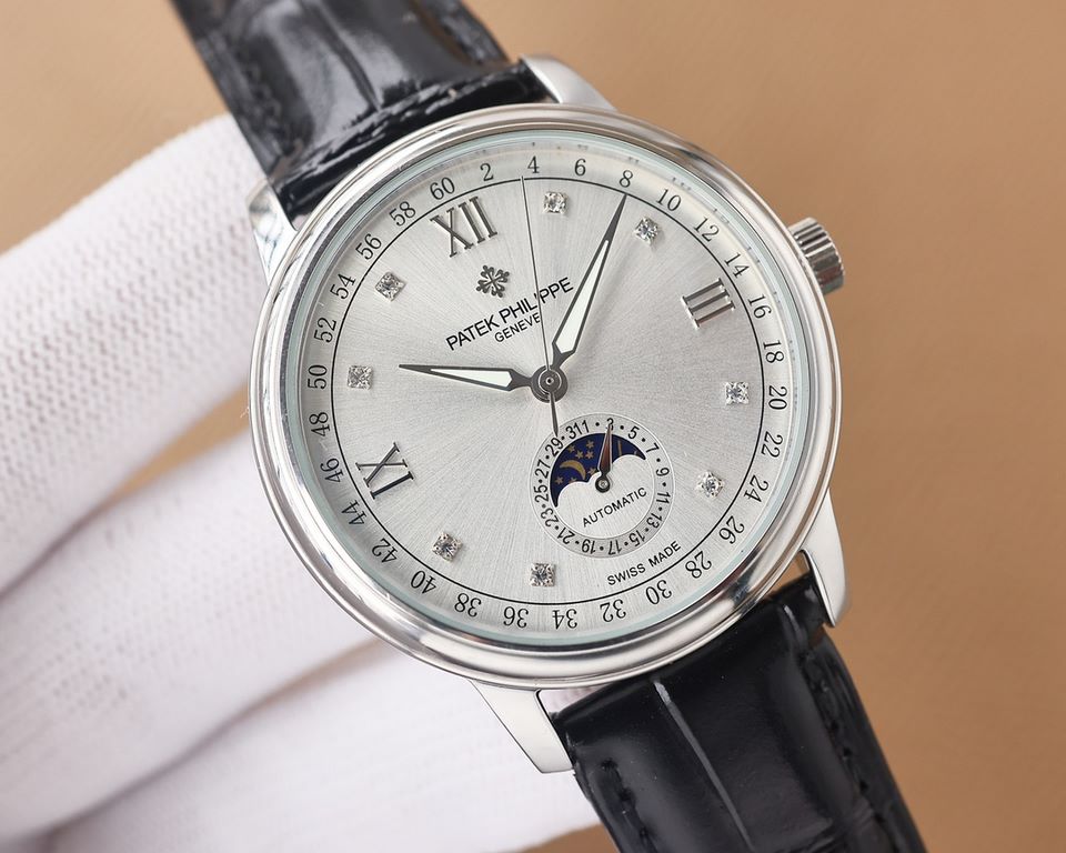 Patek Philippe. Taiwan factory force, the highest version of the market Patek Philippe historical masterpieces the latest recommended models, Patek Philippe. Moonphase. Men's watches  simple but not lose the atmosphere [