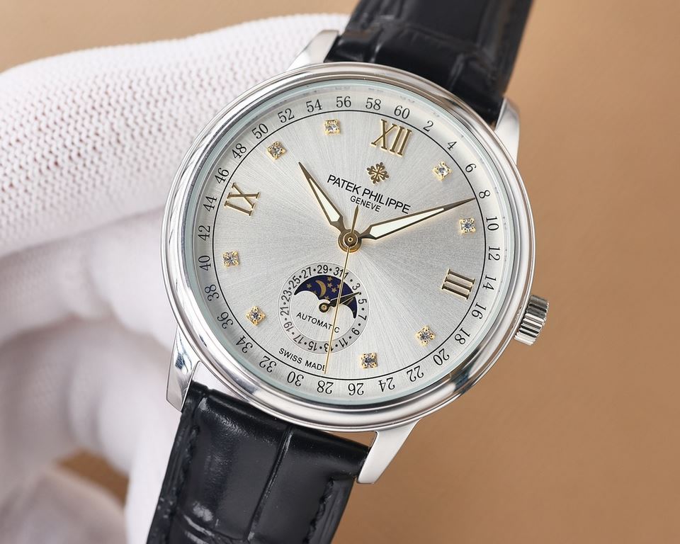 Patek Philippe. Taiwan factory force, the highest version of the market Patek Philippe historical masterpieces the latest recommended models, Patek Philippe. Moonphase. Men's watches  simple but not lose the atmosphere [