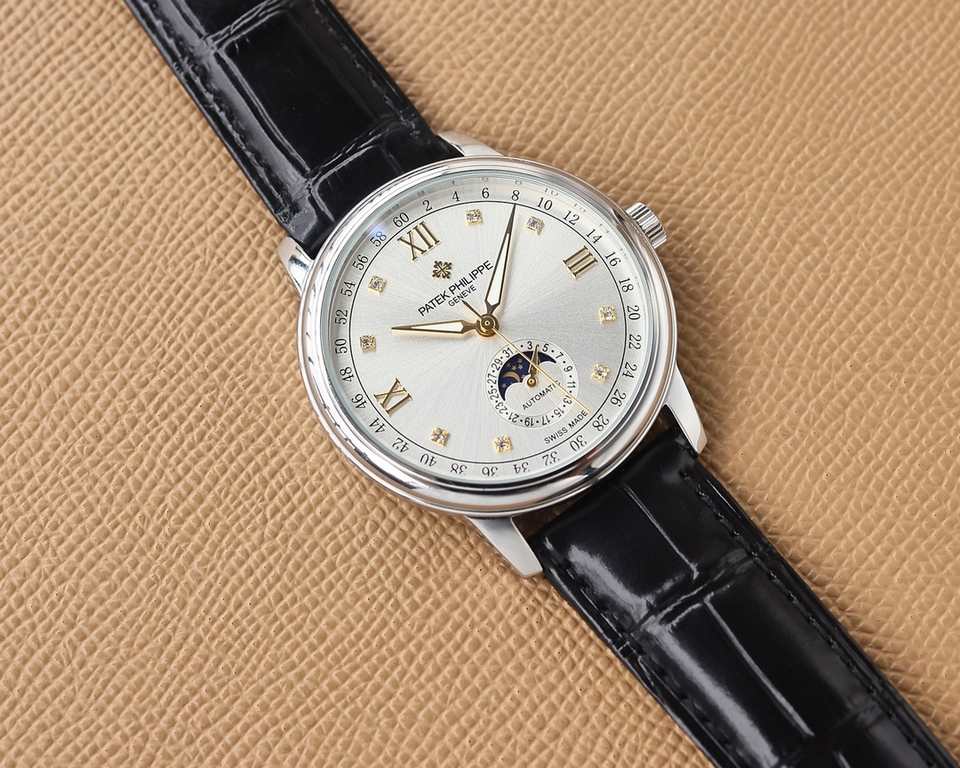 Patek Philippe. Taiwan factory force, the highest version of the market Patek Philippe historical masterpieces the latest recommended models, Patek Philippe. Moonphase. Men's watches  simple but not lose the atmosphere [