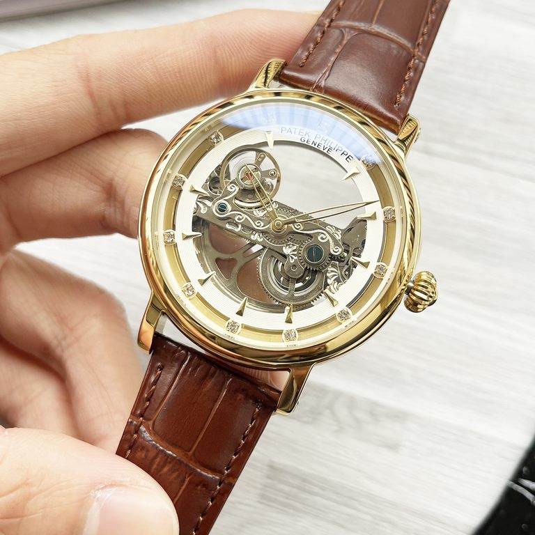 UnityComplicated Timepieces Luxurious Atmosphere Classic New Products  Shock listingNewest】：Patek Philippe Large flywheel designType】：Boutique men's watchesStrap] Genuine cowhide leather strapMovement] High-end automatic