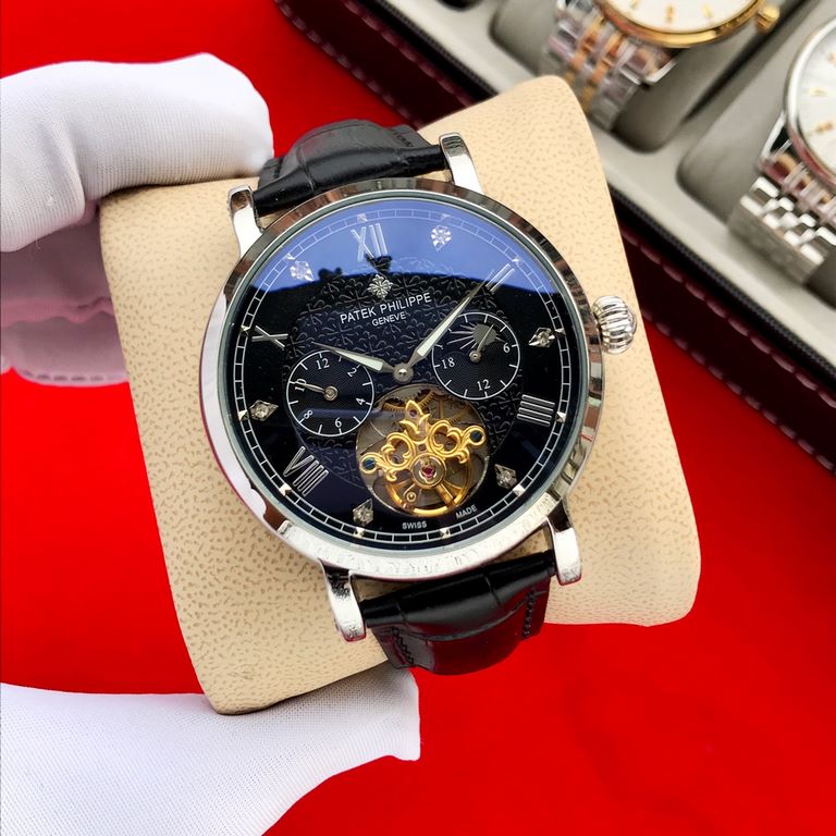 Brand Patek Philippe  PatekPhilppeStyle Prestige Gentleman's Hipster  MechanicalSize 44mm x 14mmMovement 3-hand flywheel fully automatic mechanicalMirror mineral crystalMaterial 316 stainless steelClasp pin buckleExquisi