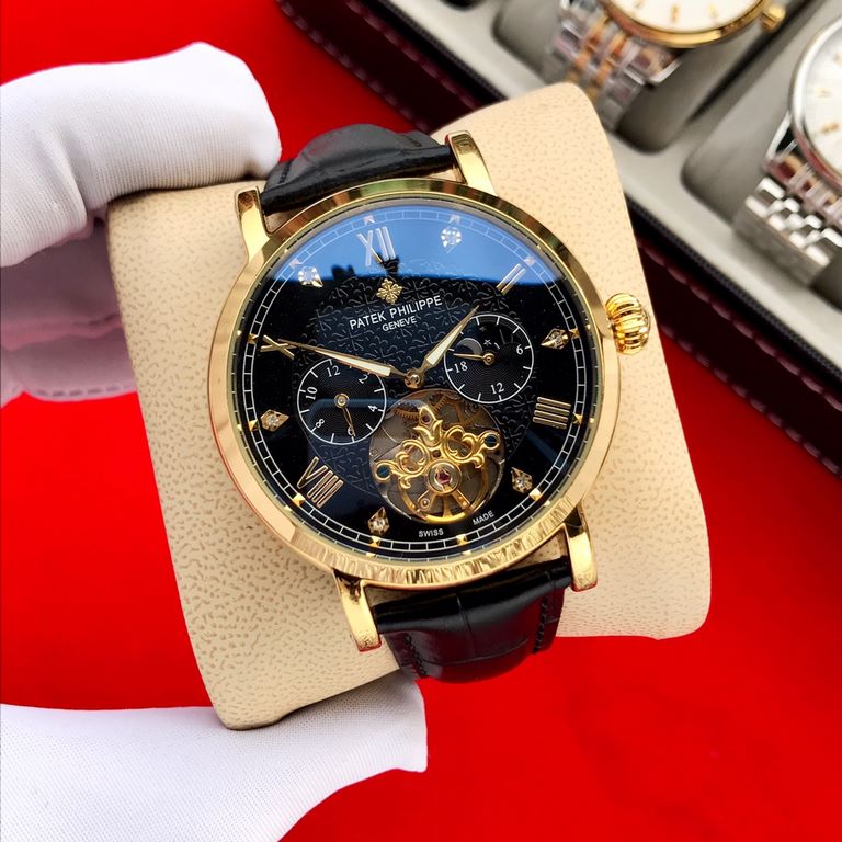 Brand Patek Philippe  PatekPhilppeStyle Prestige Gentleman's Hipster  MechanicalSize 44mm x 14mmMovement 3-hand flywheel fully automatic mechanicalMirror mineral crystalMaterial 316 stainless steelClasp pin buckleExquisi