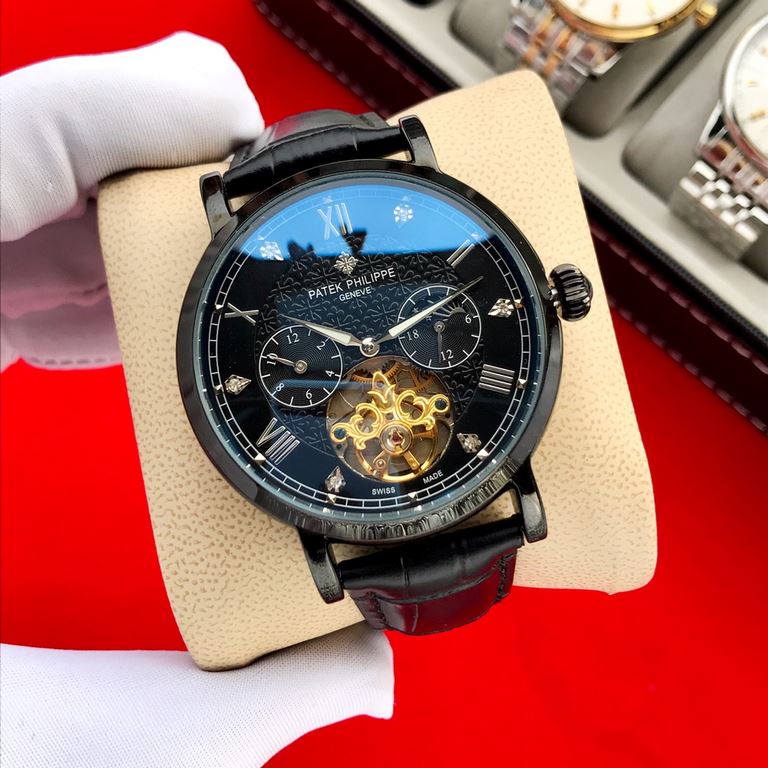 Brand Patek Philippe  PatekPhilppeStyle Prestige Gentleman's Hipster  MechanicalSize 44mm x 14mmMovement 3-hand flywheel fully automatic mechanicalMirror mineral crystalMaterial 316 stainless steelClasp pin buckleExquisi