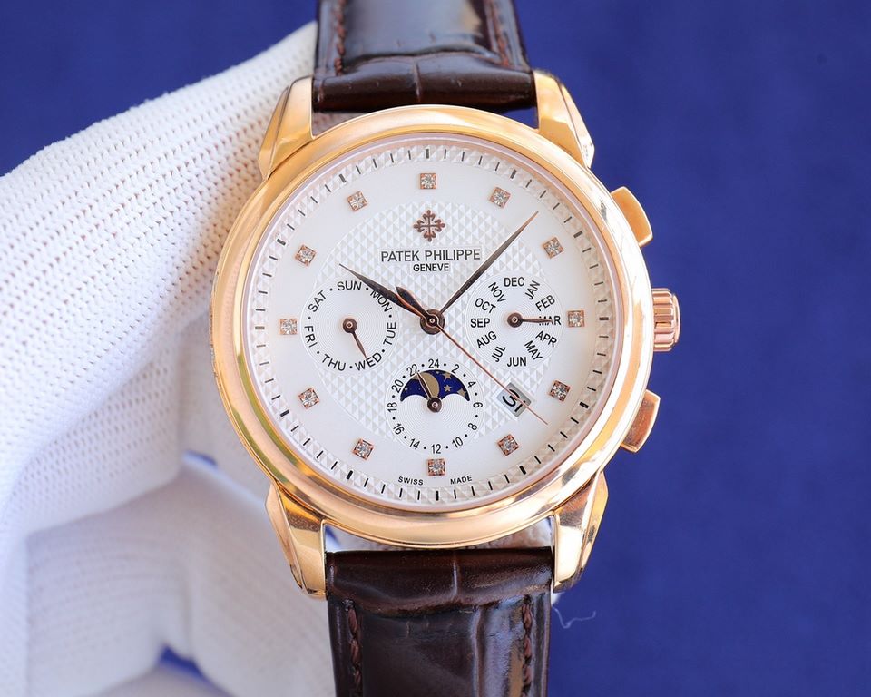 Rose][Rose] Patek Philippe (actual picture) Patek Philippe Aristocratic works of art! With imported 9100 multifunctional movement (0 repairs) functions (24 hours, day of the week, star, month) imported 316 stainless stee