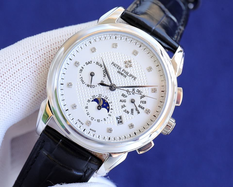 Rose][Rose] Patek Philippe (actual picture) Patek Philippe Aristocratic works of art! With imported 9100 multifunctional movement (0 repairs) functions (24 hours, day of the week, star, month) imported 316 stainless stee