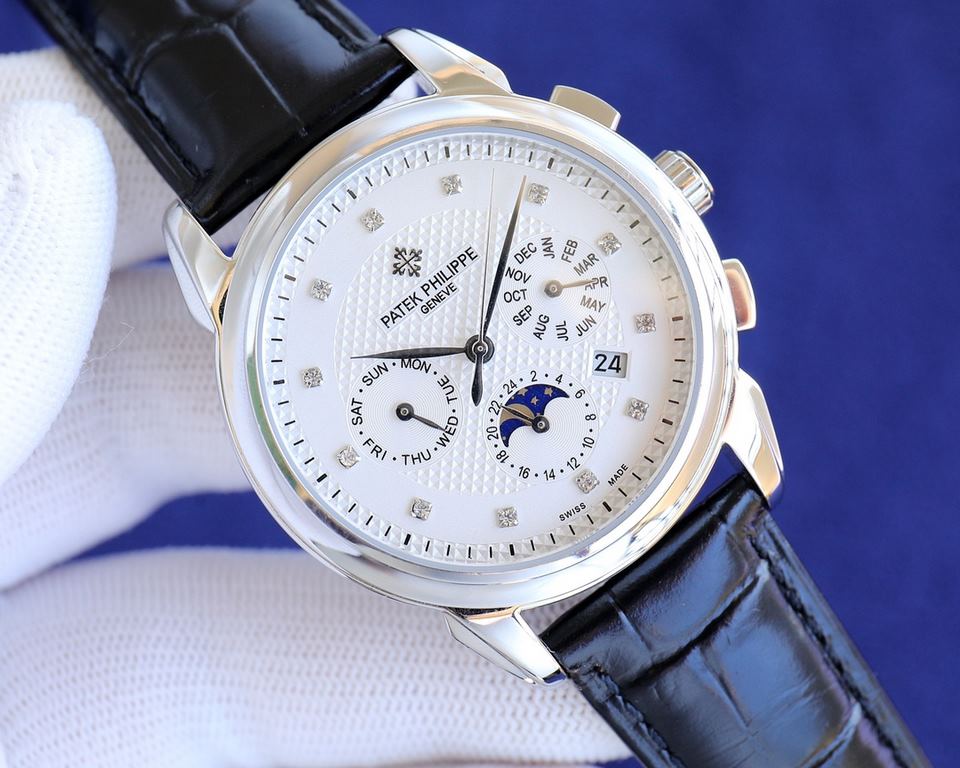 Rose][Rose] Patek Philippe (actual picture) Patek Philippe Aristocratic works of art! With imported 9100 multifunctional movement (0 repairs) functions (24 hours, day of the week, star, month) imported 316 stainless stee