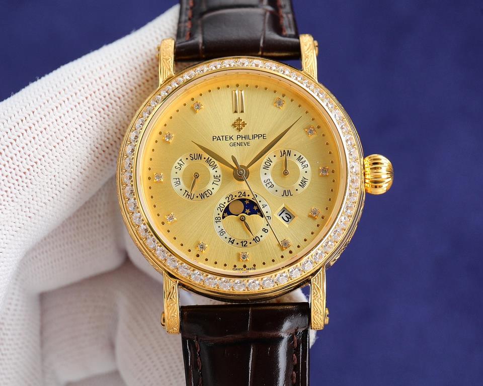 [][Rose][Rose] Patek Philippe Patek Philippe Complications - Handmade - Flower Engraved Watch - Stunning debut, 42mm diameter watch suitable for the public male hand size, very business can also be casual. The entire cas