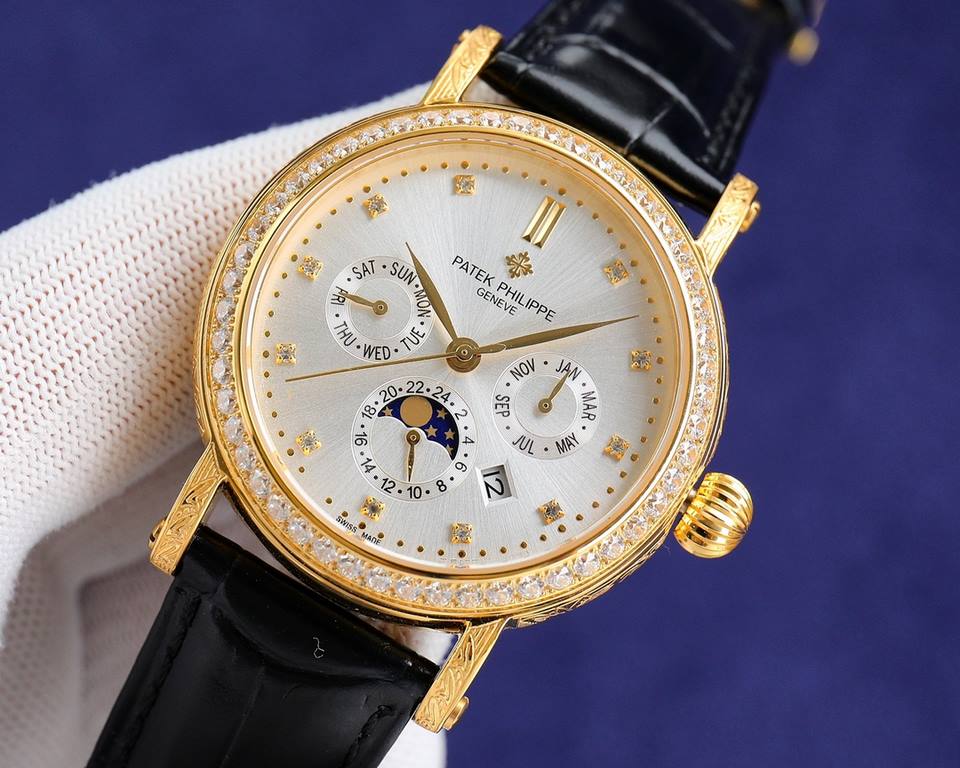 [][Rose][Rose] Patek Philippe Patek Philippe Complications - Handmade - Flower Engraved Watch - Stunning debut, 42mm diameter watch suitable for the public male hand size, very business can also be casual. The entire cas